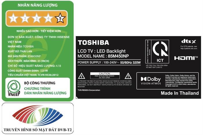 Smart Tivi Toshiba 4K 85 Inch 85M450NP